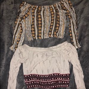 ‼️SET OF 2‼️ H&M Long Sleeve Cropped Tops
